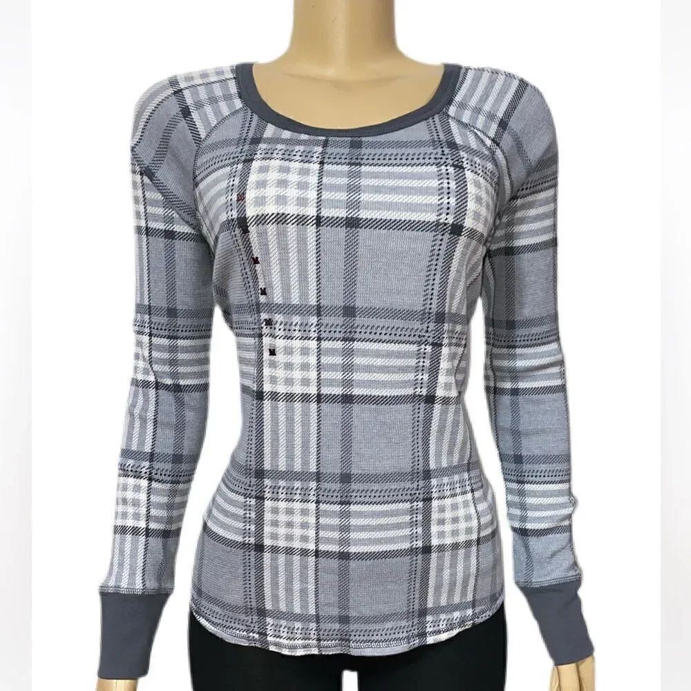 Victoria’s Secret Fireside thermal long Jane long sleeve plaid pajama top ONLY M